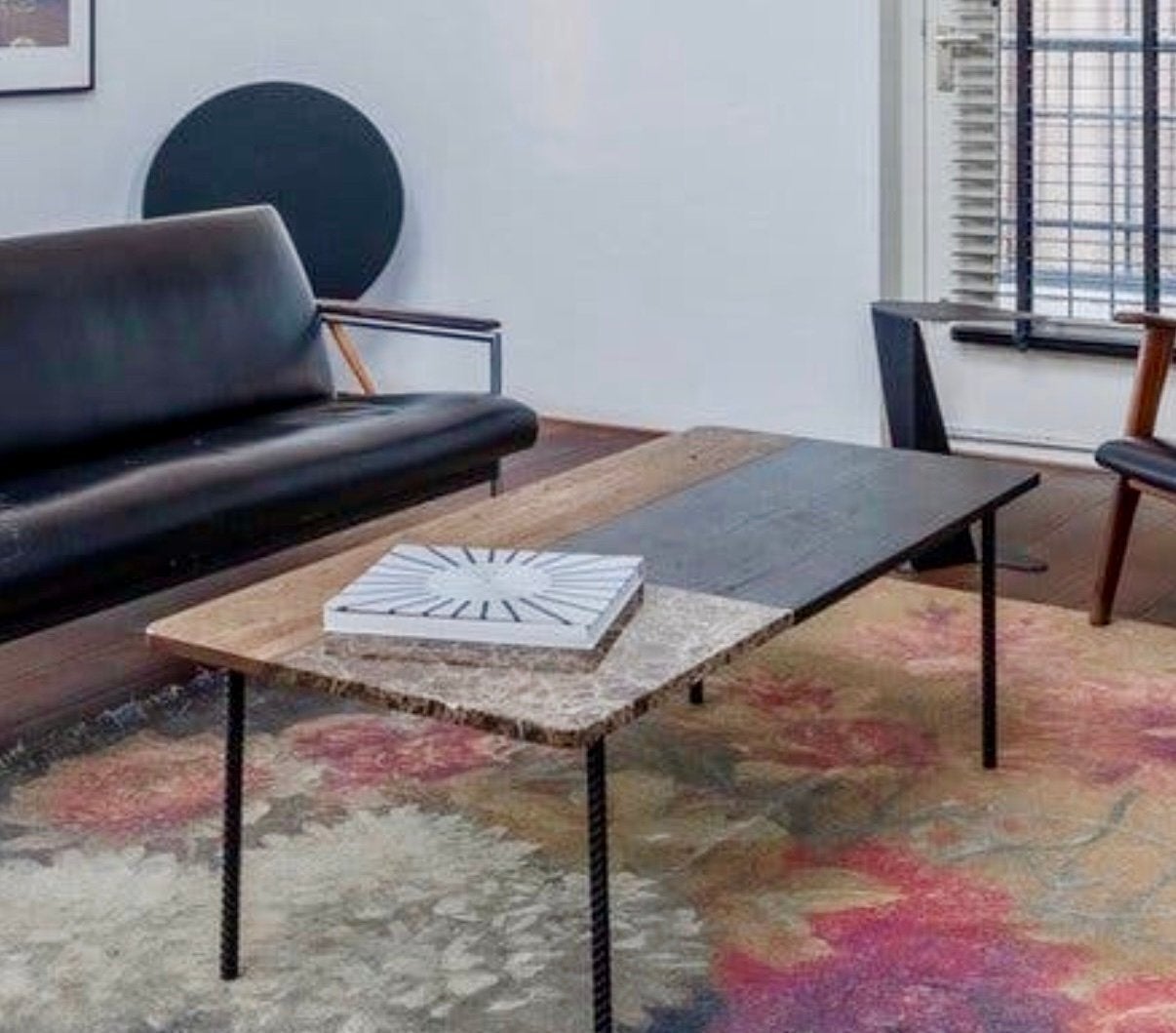Symbiosis salontafel - Michael Nielsen - Bolia - marmer/hout, Ophalen, Gebruikt, 100 tot 150 cm, 50 tot 100 cm