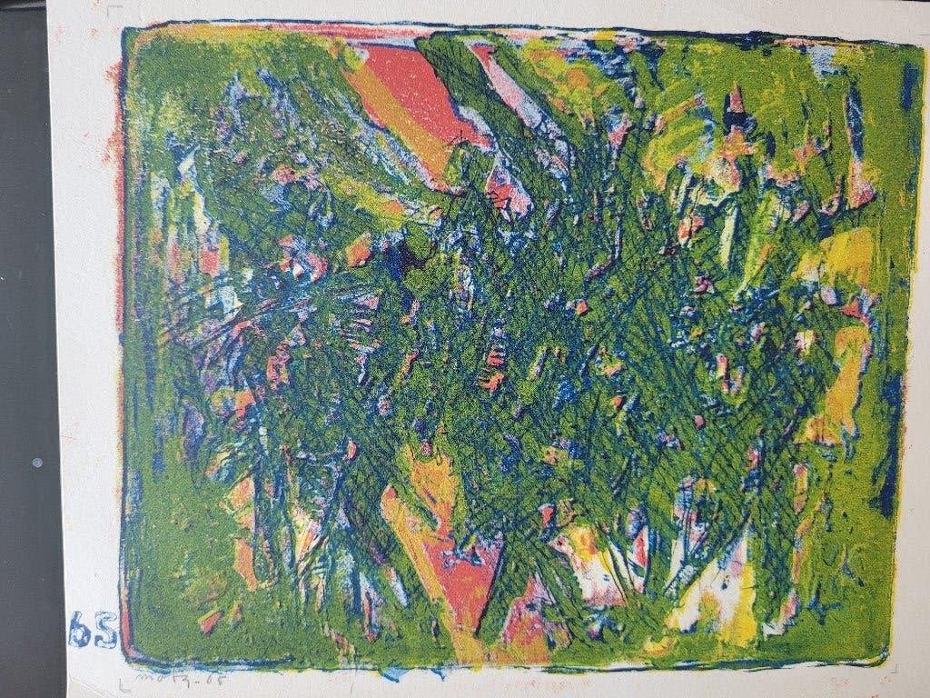 abstracte aquarel, Ophalen
