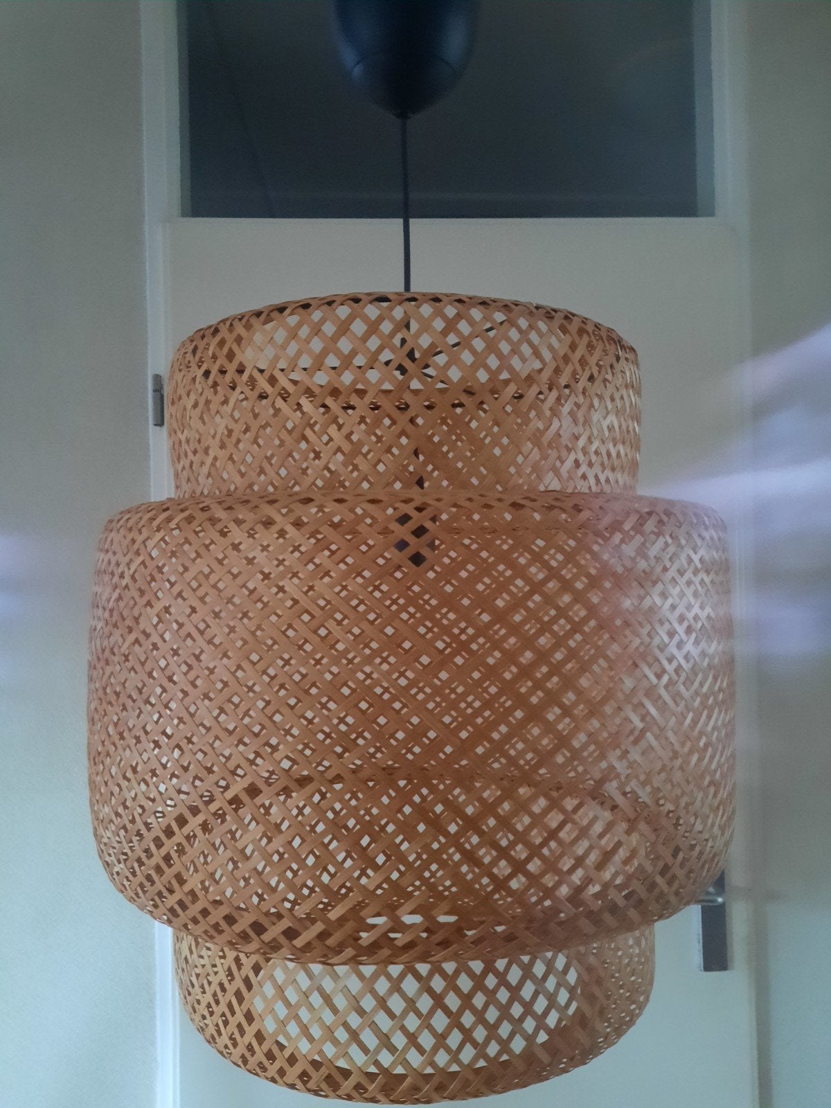 IKEA Sinnerlig hanglamp 50 cm (nieuwstaat), Natuurlijk materiaal, Bohemian, Zo goed als nieuw, E27 (groot)