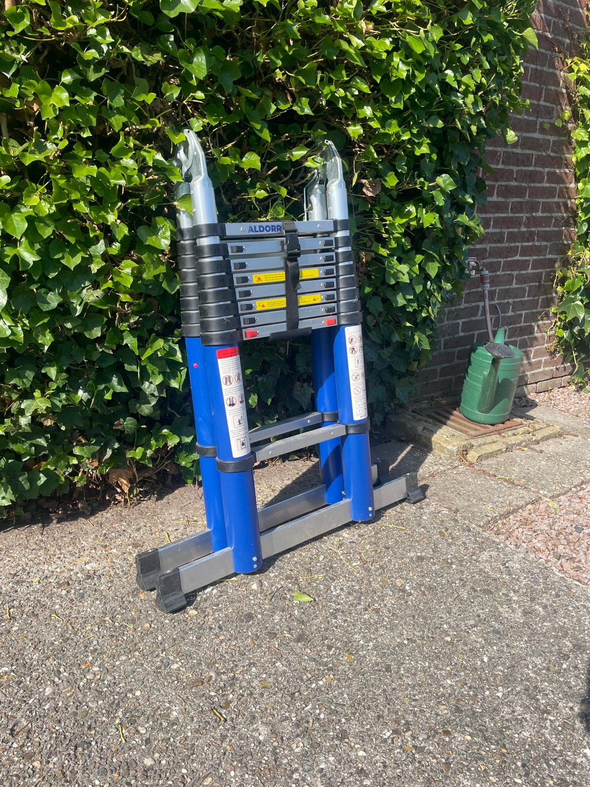 ALDORR Home Telescopische Vouwladder 6,20mrt, Doe-het-zelf en Verbouw, Ladders en Trappen, Ophalen, Zo goed als nieuw, Ladder