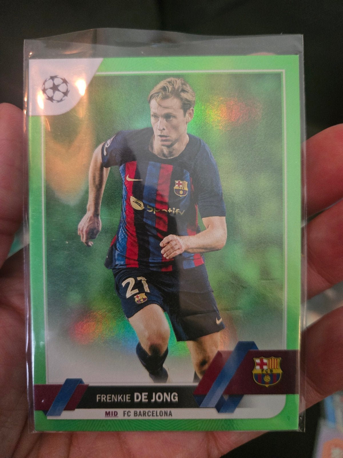Frenkie de Jong Topps FC Barcelona Green Parallel /99, Verzamelen, Ophalen of Verzenden