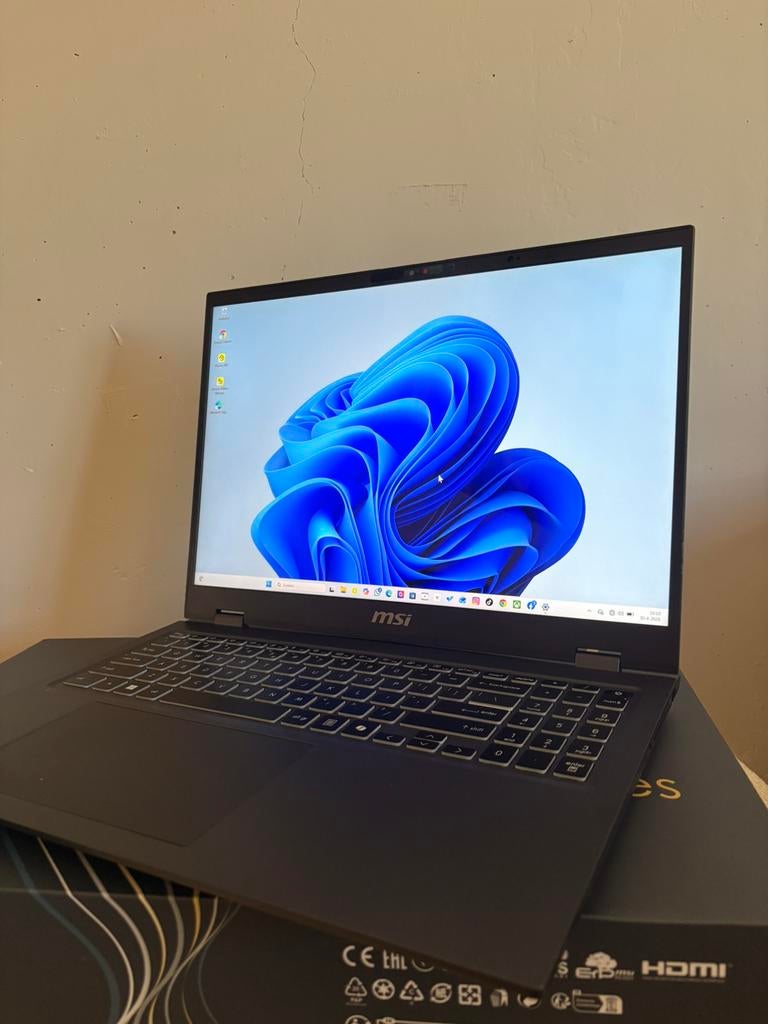 MSI Prestige 16 AI Evo, Computers en Software, Windows Laptops, Zo goed als nieuw, 16 inch, SSD, 3 tot 4 Ghz, 32 GB, Qwerty, Gaming