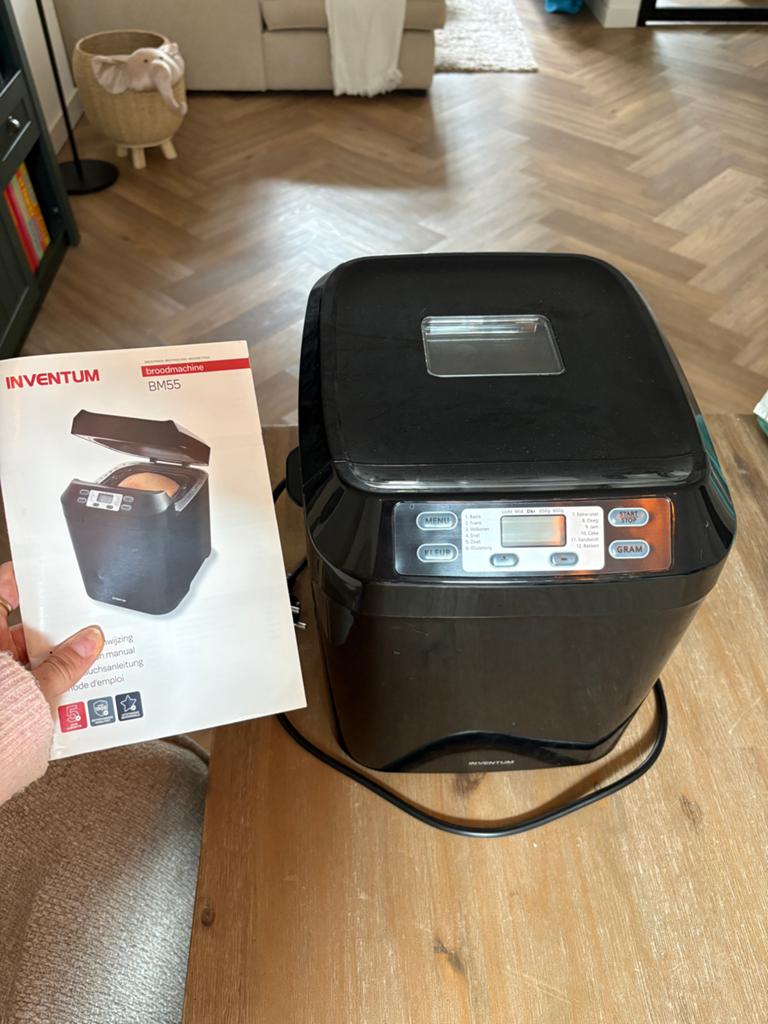 Inventum BM55 Broodbakmachine - Zo goed als nieuw, Witgoed en Apparatuur, Broodbakmachines, 800 tot 1200 gram deeg, Zo goed als nieuw