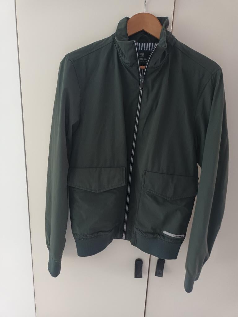 Scotch & Soda Harrington Jas - Donkergroen - Maat S, Ophalen of Verzenden, Zo goed als nieuw, Maat 46 (S) of kleiner, Scotch & Soda