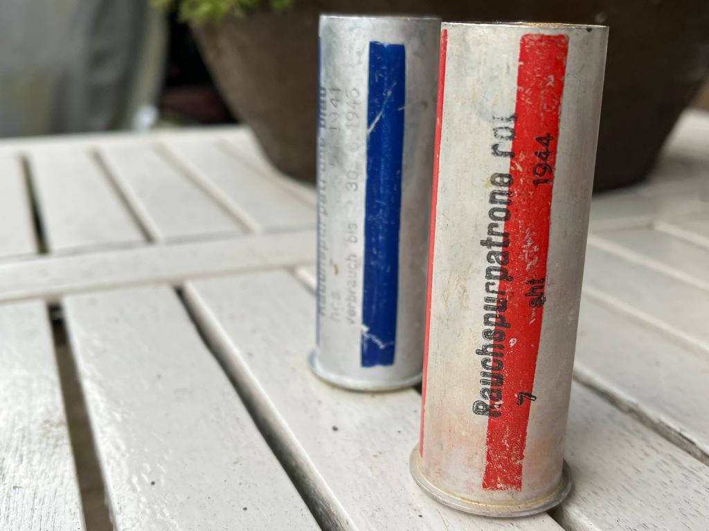 Signalpatrone - ww2 -  Wehrmacht - signaal patronen 2 stuks, Verzenden, Duitsland, Hulzen of Bodemvondsten