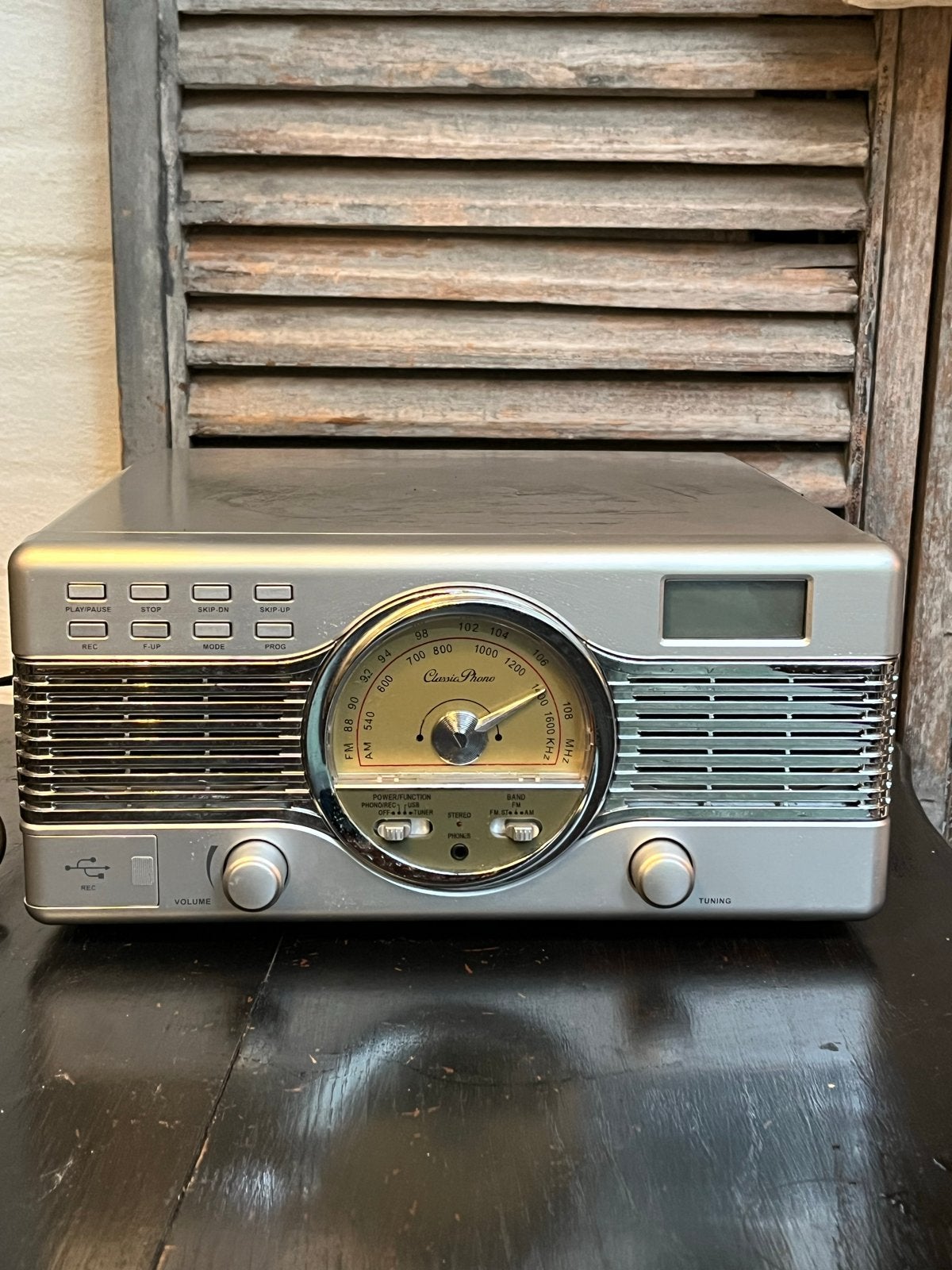 Retro Classic Phono platenspeler met radio en USB, Overige merken, Gebruikt, Ophalen of Verzenden, USB-aansluiting