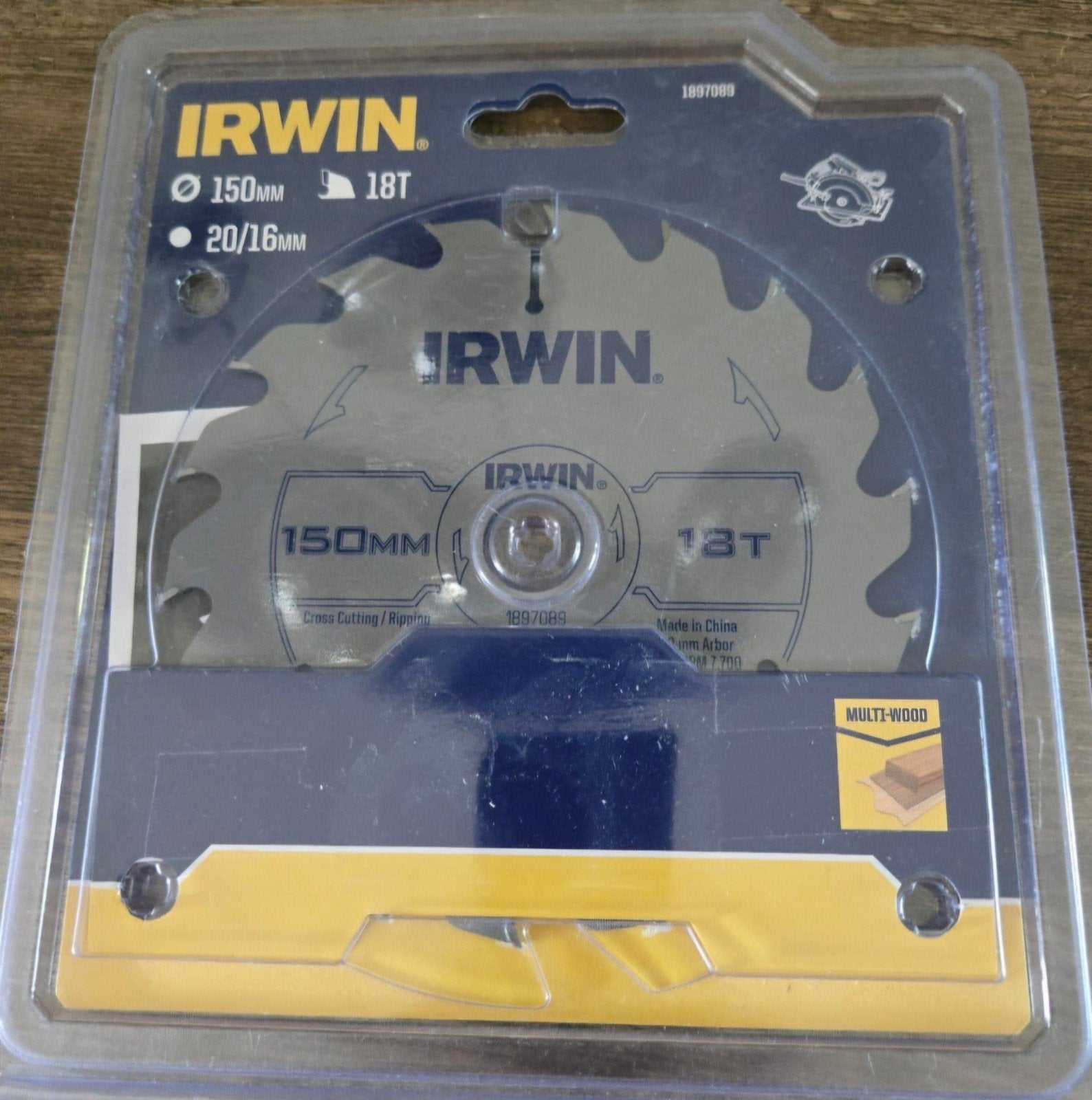 Cirkelzaagblad Irwin 150mm 18T voor Hout ( Nieuw )., Ophalen of Verzenden, Nieuw, Cirkelzaag, IRWIN