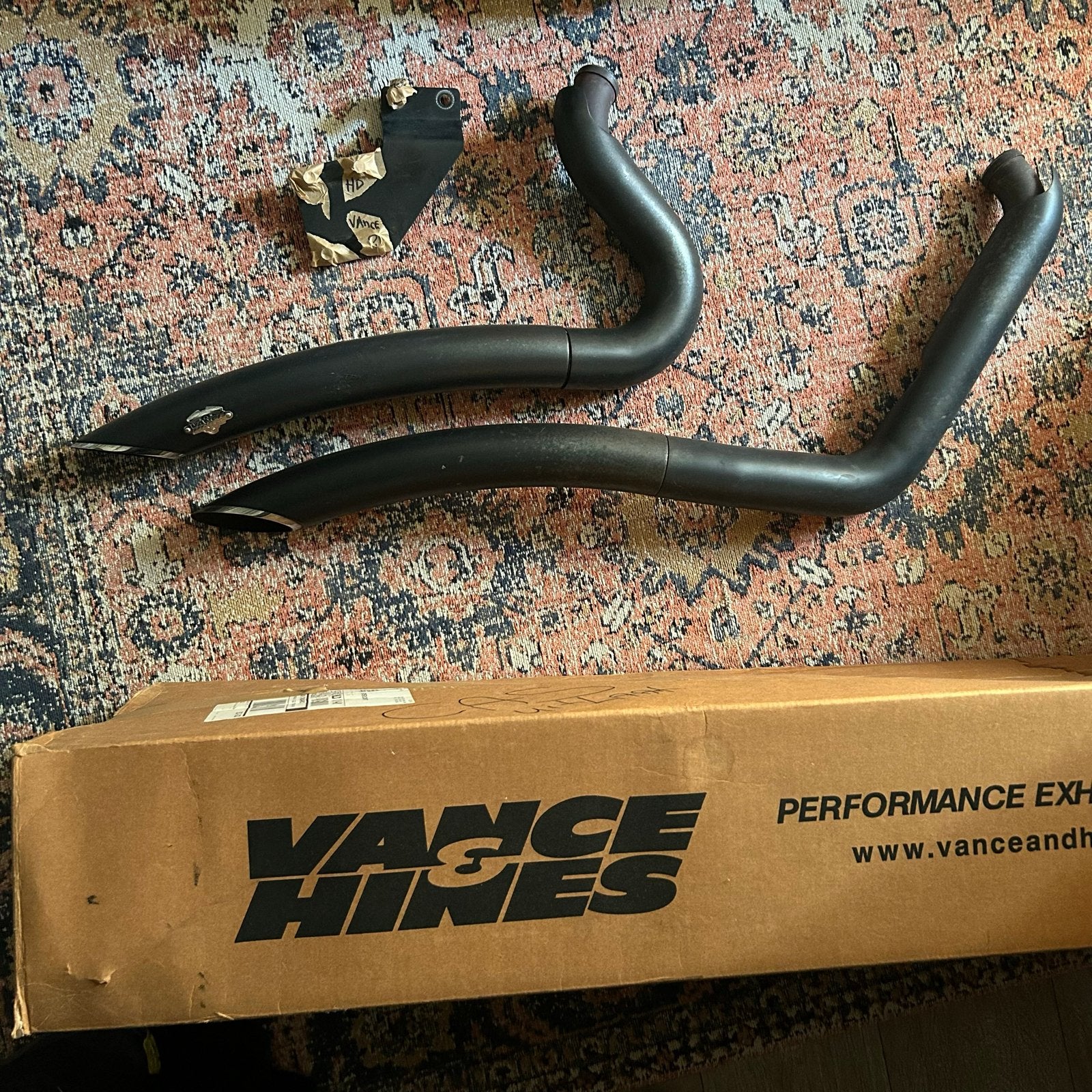 Vance & Hines Big Radius uitlaat zwart, Softails 1992-2017, Ophalen of Verzenden, Gebruikt