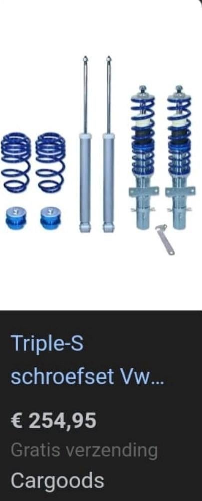 Triple-S (verstelbare) schroefset met Koppelstangen, Ophalen, Nieuw, Volkswagen