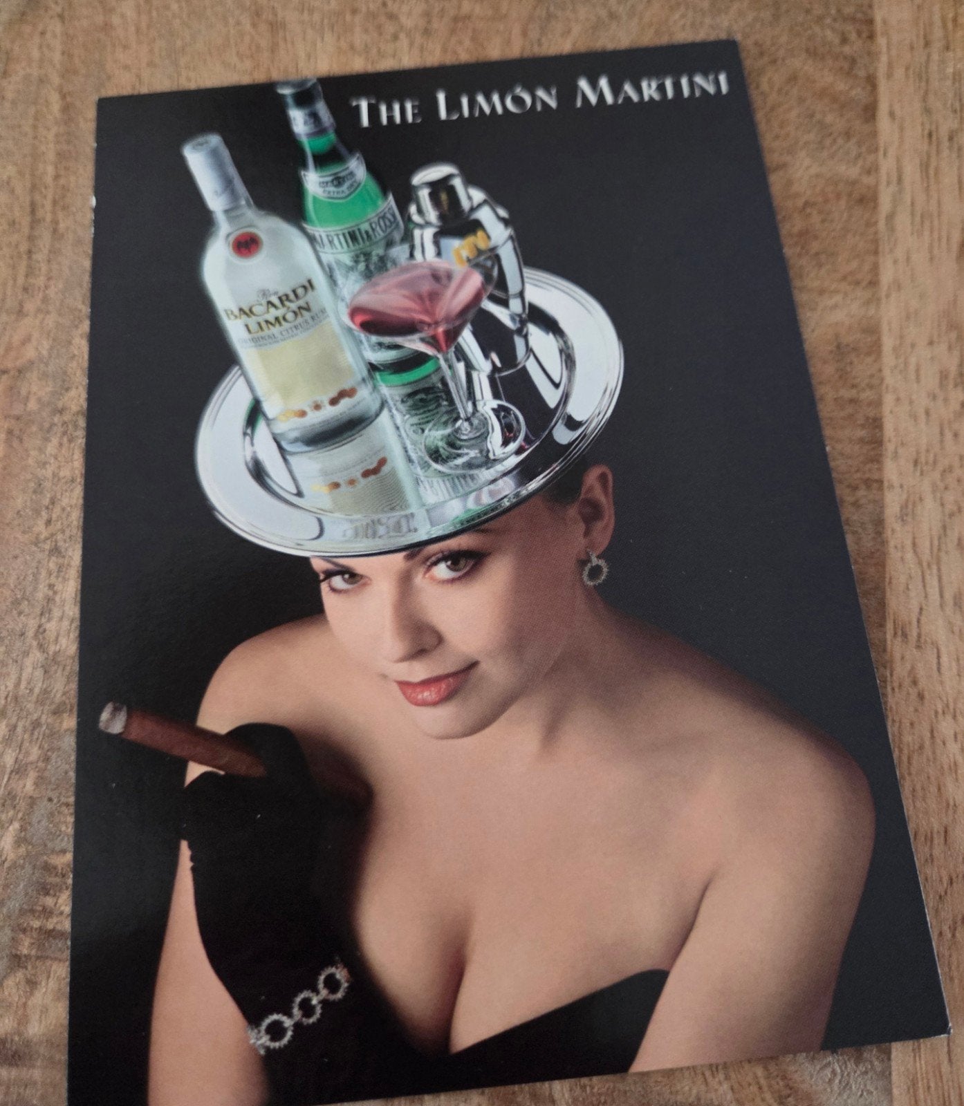 Bacardi Limón Martini Reclame Ansichtkaart - Vintage, Verzenden, 1980 tot heden, Ongelopen, Overige thema's