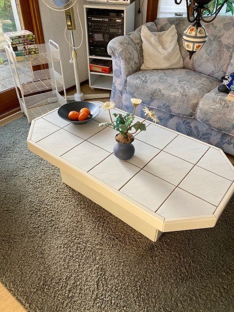 Salontafel met tegels, demonteerbaar, Huis en Inrichting, Ophalen, Overige materialen, Gebruikt, 50 tot 100 cm