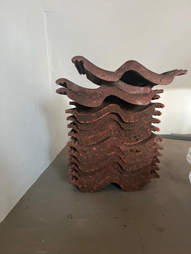 Gebruikte rode dakpannen - diverse hoeveelheden, Ophalen, Gebruikt, Steen of Klei, 15 m² of meer