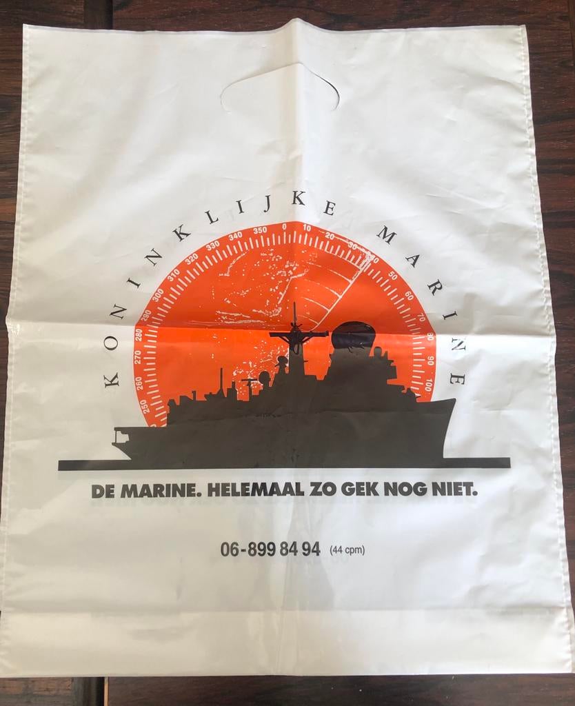 Plastic tas Koninklijke Marine, Ophalen of Verzenden