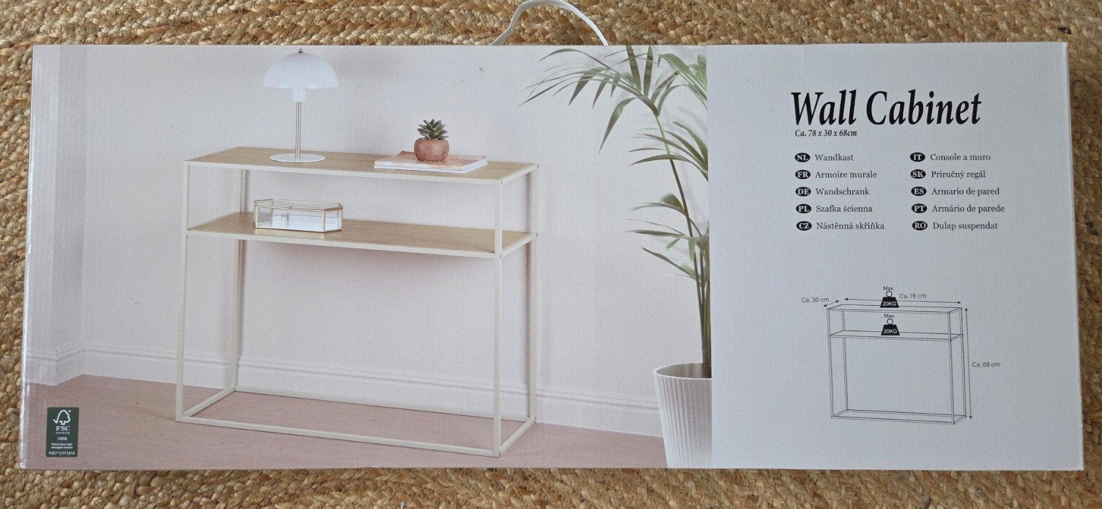Sidetable - wandtafel - Wall Cabinet Action, Ophalen, Nieuw, 50 tot 100 cm, Modern