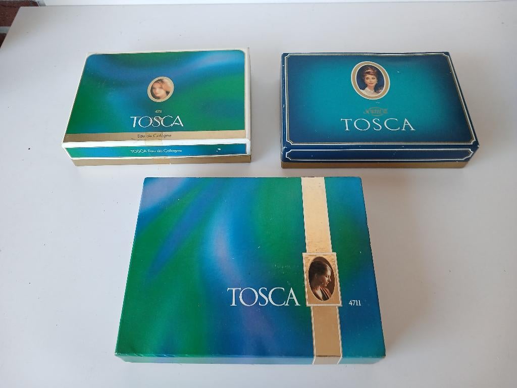 3 verschillende geschenkdozen 4711 : Tosca eau de cologne en, Verzamelen, Parfumverzamelingen, Verzenden, Nieuw, Parfumfles, Gevuld