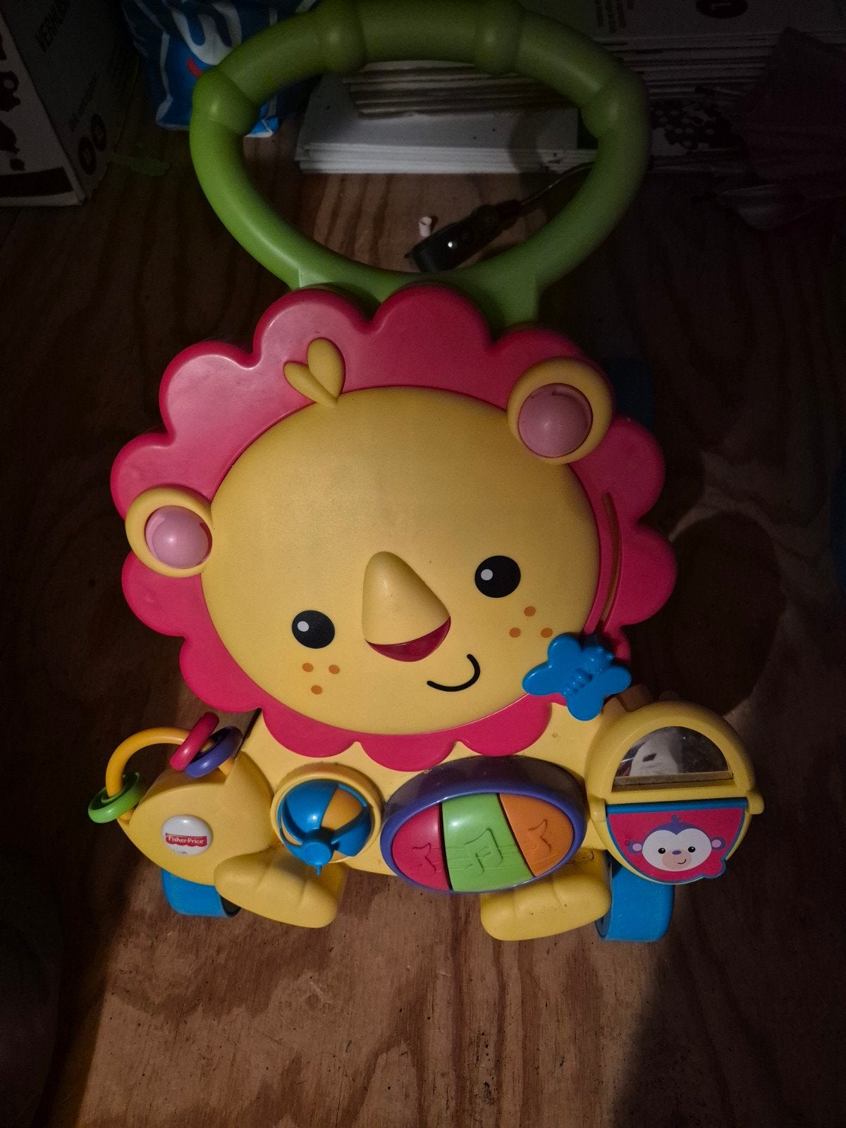 Fisher-Price Leeuw Loopwagen en Activiteiten Speeltje, Ophalen, Zo goed als nieuw, Overige typen, Met licht