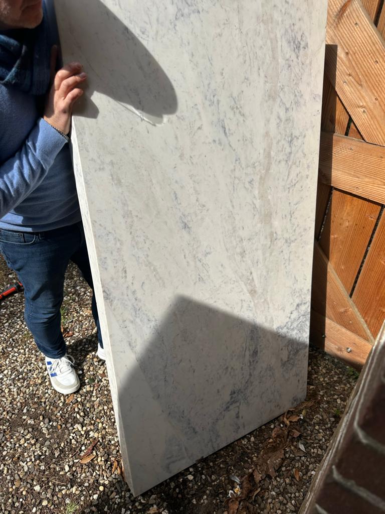 Marmeren blad - Ideaal voor tafel of decoratie, Ophalen, Overige materialen, Gebruikt, 100 tot 150 cm