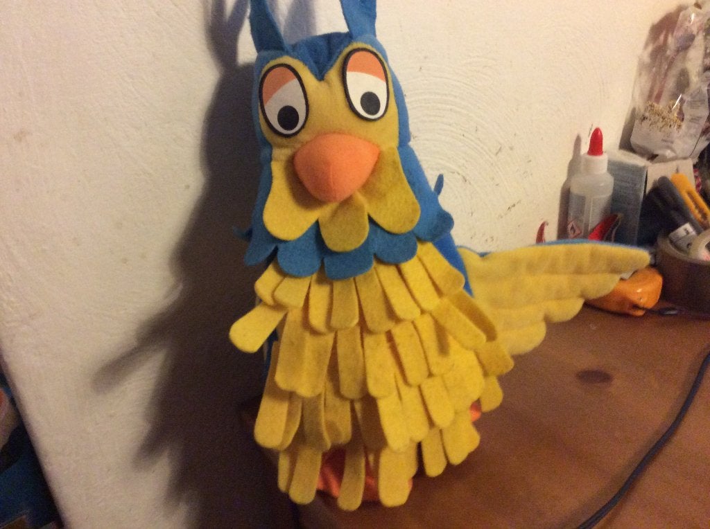 Fabeltjeskrant Meneer de Uil knuffel handpop. 30 cm, Ophalen of Verzenden, Gebruikt, Meerkleurig, Overige typen