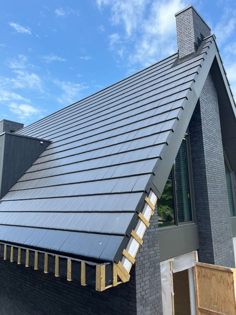 Monier Tuile plat pannen zwart engobe, Ophalen, Steen of Klei, Zwart, Nieuw