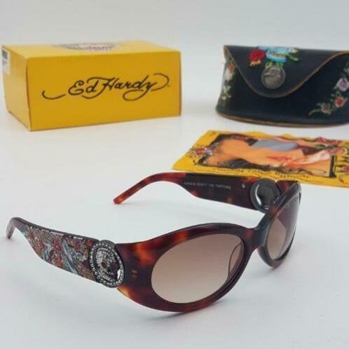 Zonnebril Ed Hardy EHS-032 55-17-130 Tortoise - King, Overige merken, Zonnebril, Overige kleuren, Nieuw