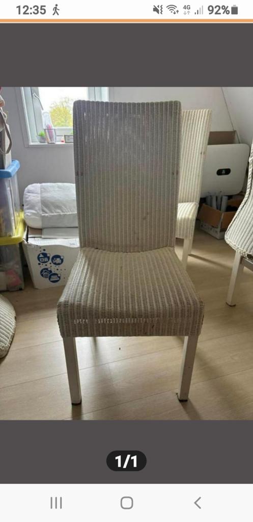 Origineel Loom stoelen - Moet snel weg!, Ophalen, Gebruikt, Drie, Wit