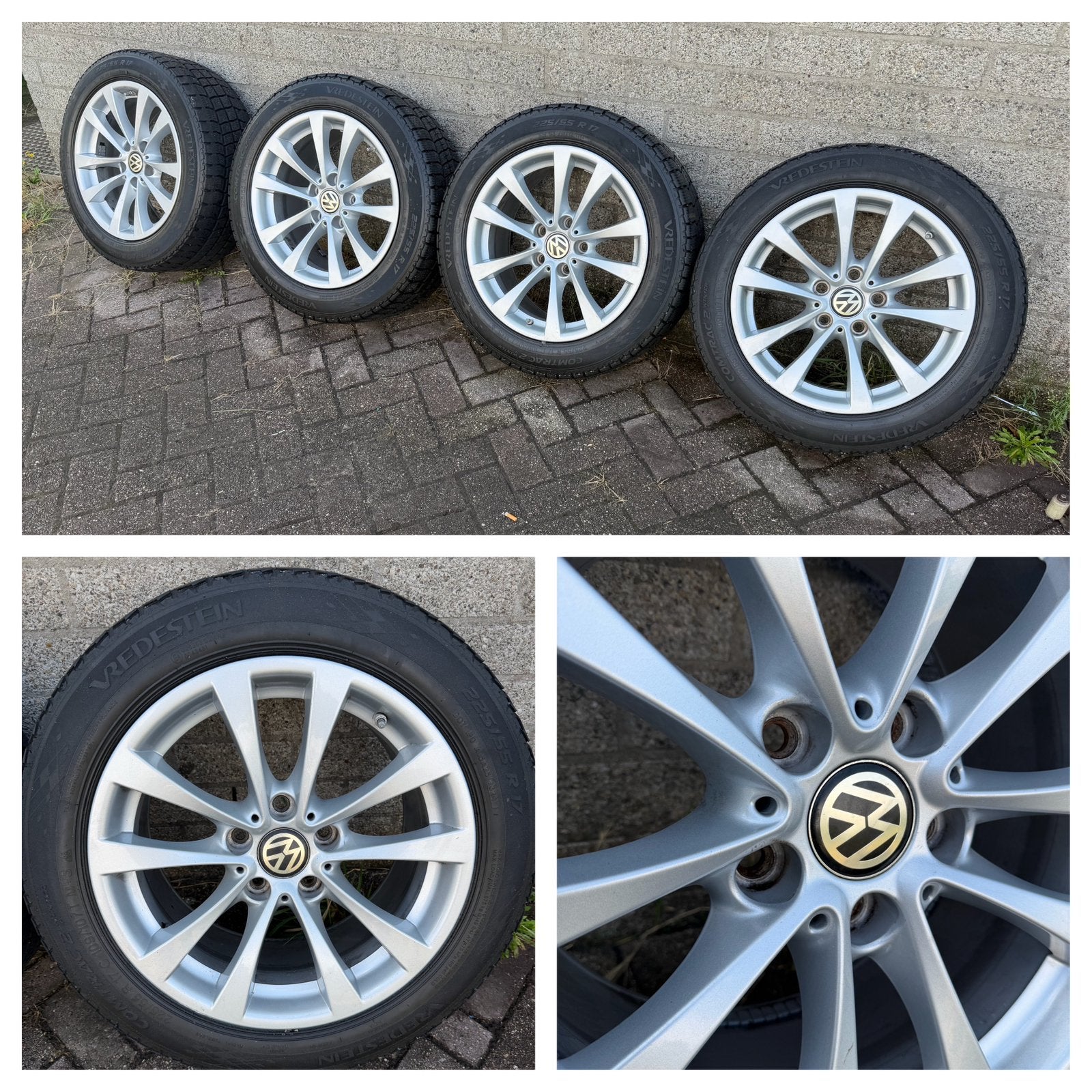 17 inch.  VW Transporter winterset + TPMS, Auto-onderdelen, Banden en Velgen, Bestelwagen, Banden en Velgen, 17 inch, 225 mm