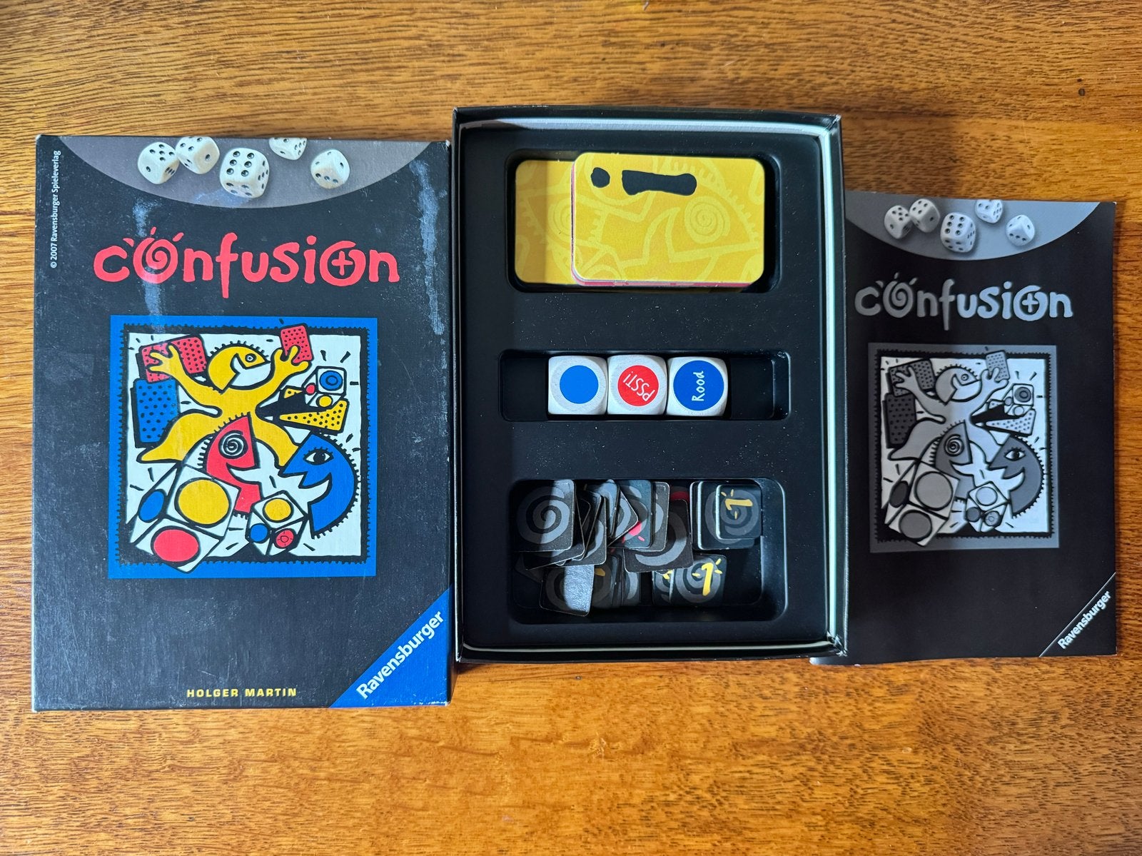 Confusion Ravensburger kaart- en dobbelspel, Drie of vier spelers, Ophalen of Verzenden, Gebruikt