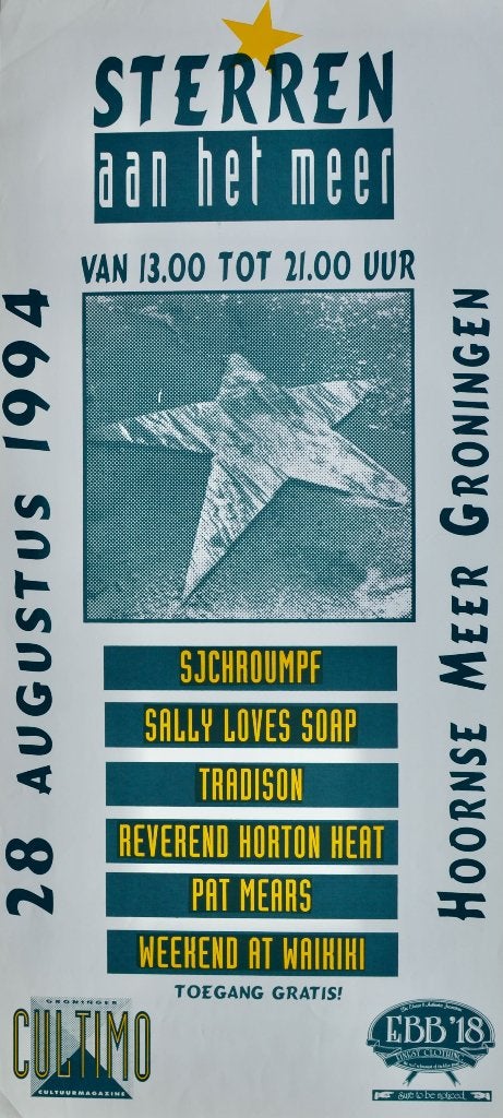 Concert poster 1994 sjchroumpf, sally loves sosp Pat Mears, Verzenden, Onbekend, Onbekend, Poster, Artwork of Schilderij