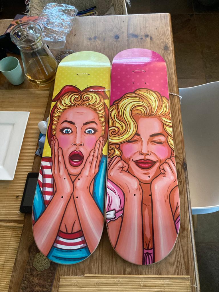 Twee Vintage Skateboards - Zo Goed als Nieuw, Ophalen of Verzenden, Zo goed als nieuw, Skateboard
