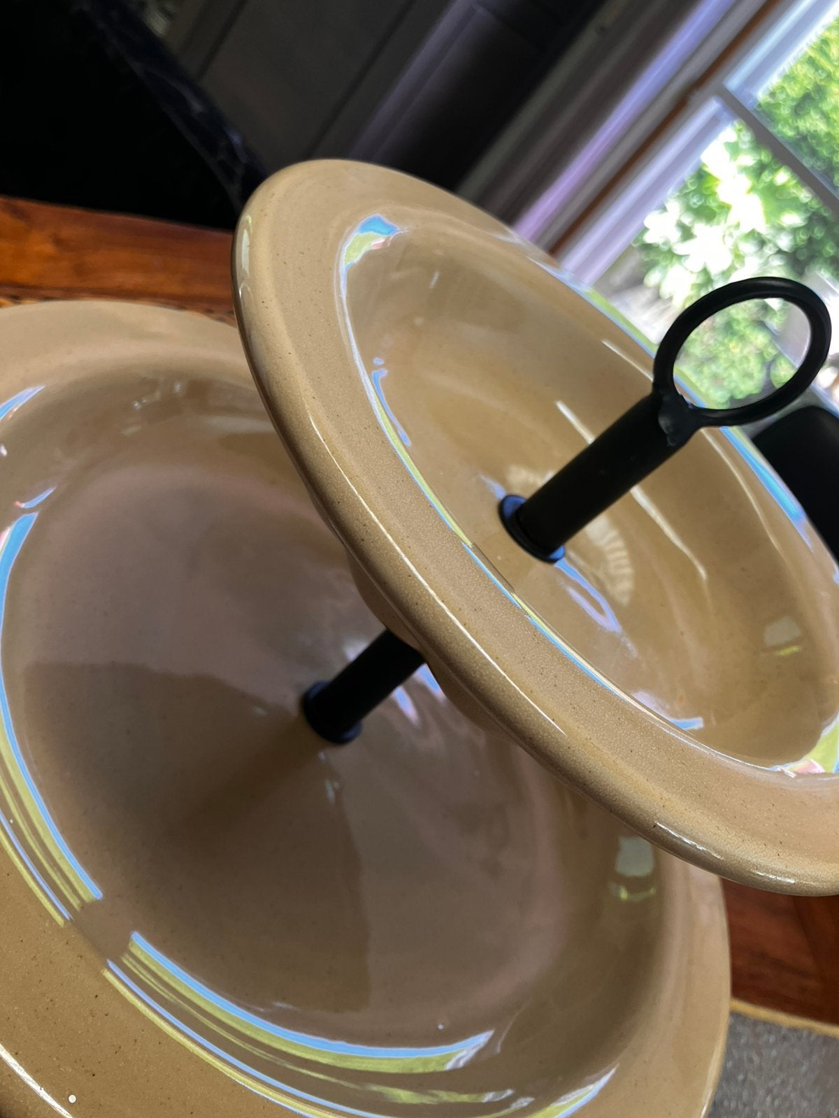 Prachtige landelijke Brocante etagaire van keramiek, Ophalen of Verzenden, Zo goed als nieuw