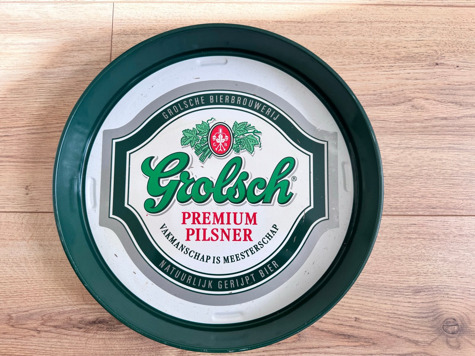 Vintage Grolsch Dienblad - Premium Pilsner, Ophalen of Verzenden, Gebruikt, Gebruiksvoorwerp
