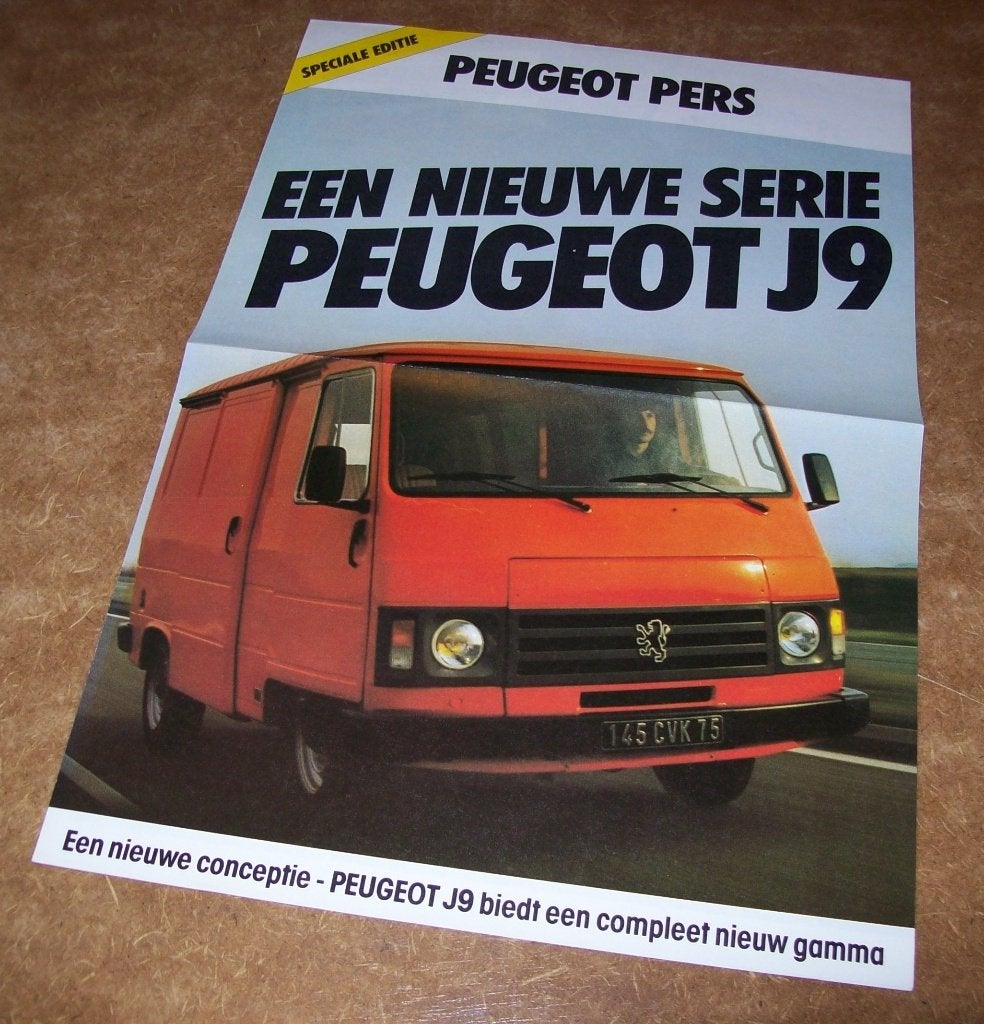 nieuwe Peugeot J9 infokrant  1980, Ophalen of Verzenden, Nieuw, Peugeot