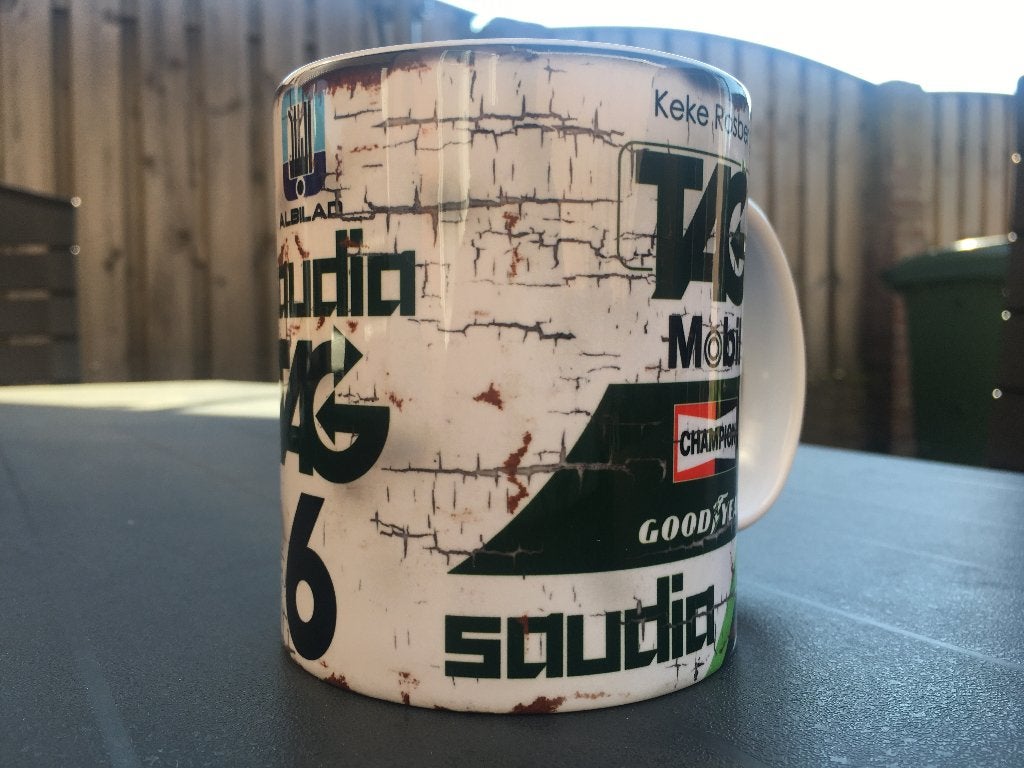 ✅ Keke Rosberg 1982 Williams mok Vintage olie F1 Autosport, Ophalen of Verzenden, Nieuw, Formule 1