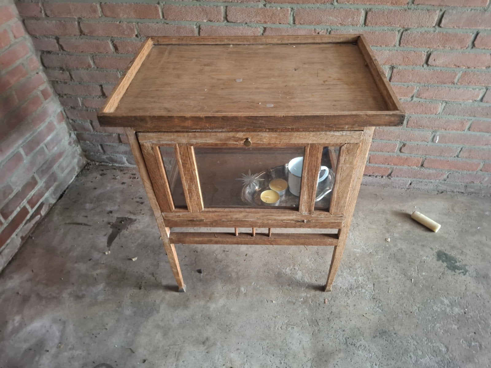 Thee tafeltje, Huis en Inrichting, Ophalen, Glas, Minder dan 45 cm