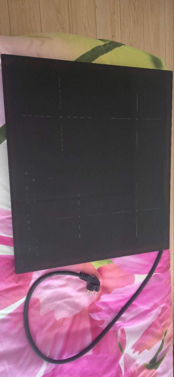IKEA MATMASSIG Inductiekookplaat 59 cm Zwart, Ophalen, 4 kookzones, Zo goed als nieuw, Inbouw