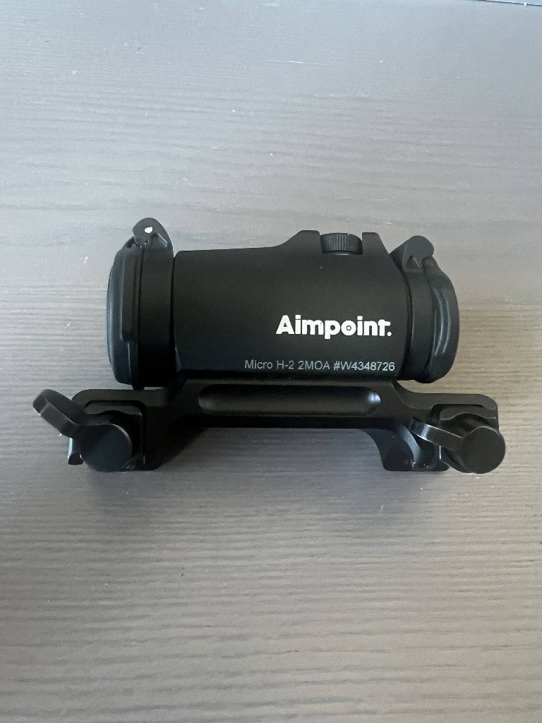Aimpoint Micro H2 incl Blaser zadel montage, Ophalen of Verzenden, Zo goed als nieuw