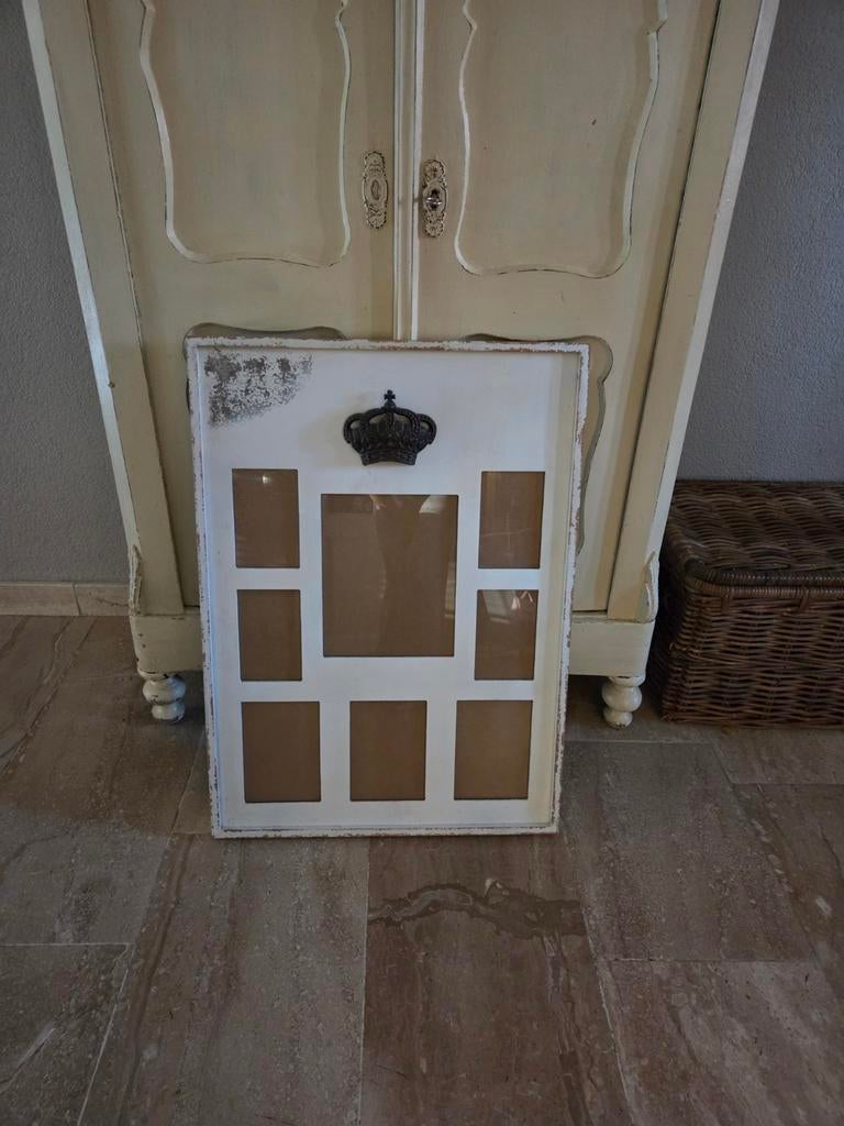 Grote landelijke fotolijst met kroon, Huis en Inrichting, Woonaccessoires | Lijsten, Ophalen of Verzenden, Gebruikt