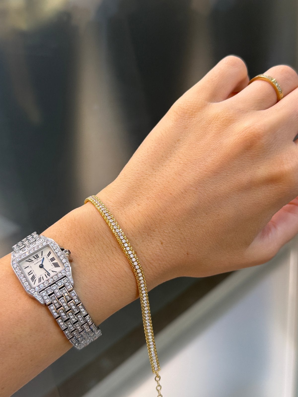 18KT Goud - Vrouwenset - Armband - Ketting - 9.7 Gram, Ophalen, Nieuw, Goud