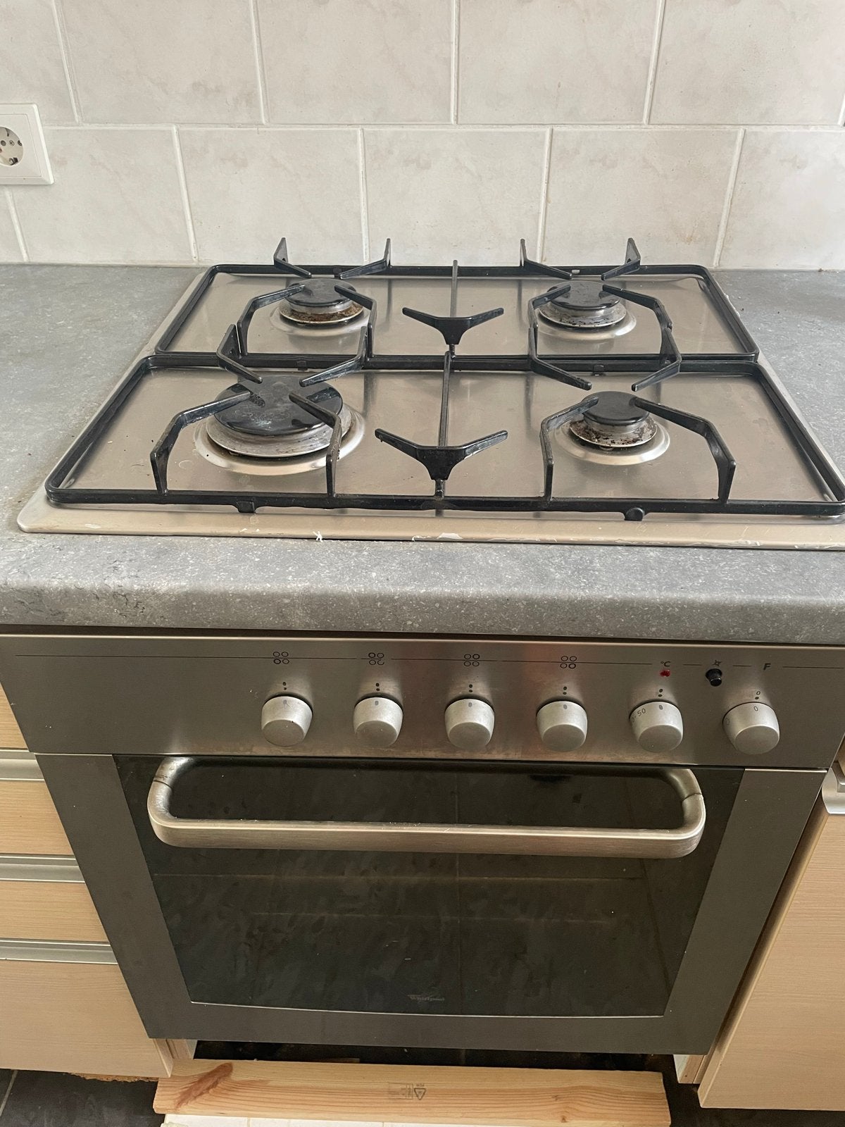 Inbouw Gasfornuis met Oven - Gebruikt, Witgoed en Apparatuur, Fornuizen, Ophalen, Gebruikt, 60 cm of meer, 4 kookzones