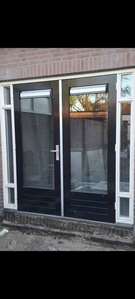 Tuindeuren met kozijn En achter deur met kozijn, Ophalen, Gebruikt, Deurkozijn, 150 tot 225 cm