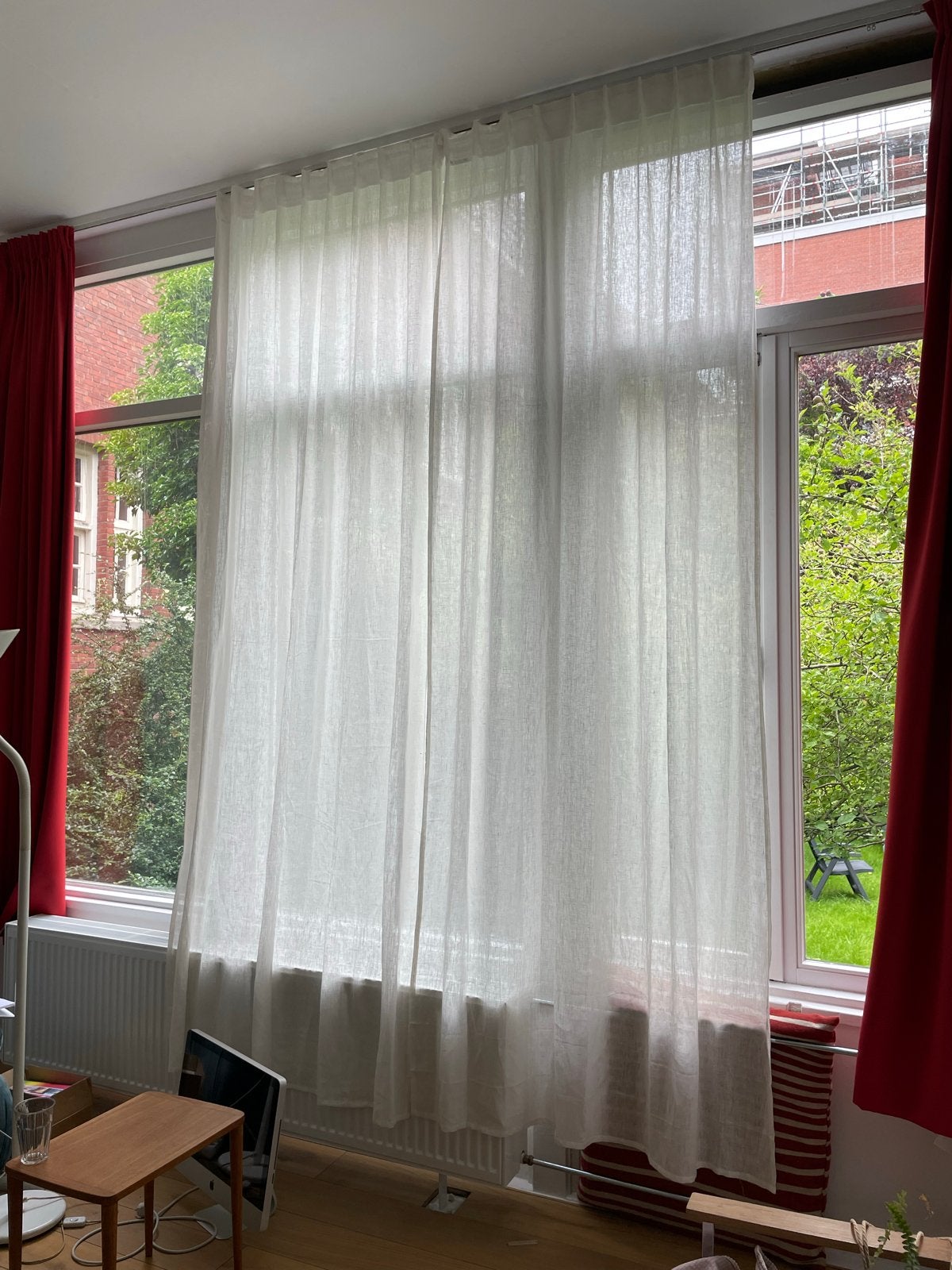 Linnen gordijnen IKEA - Lichtdoorlatend en stijlvol, Overige materialen, Wit, Ophalen of Verzenden, Gordijn