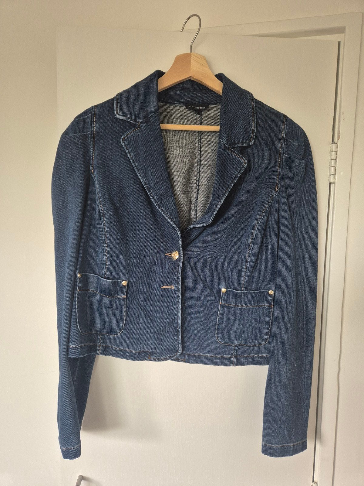 Caroline Biss spijkerjasje maat 40, Maat 38/40 (M), Blauw, Ophalen of Verzenden, Zo goed als nieuw