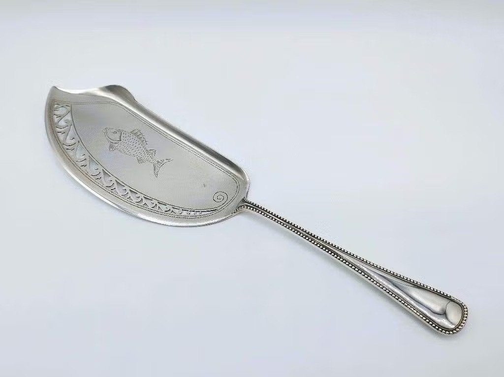 Zilveren visschep, J.A.A. Gerritsen, Zeist, 1912, Verzenden, Zilver