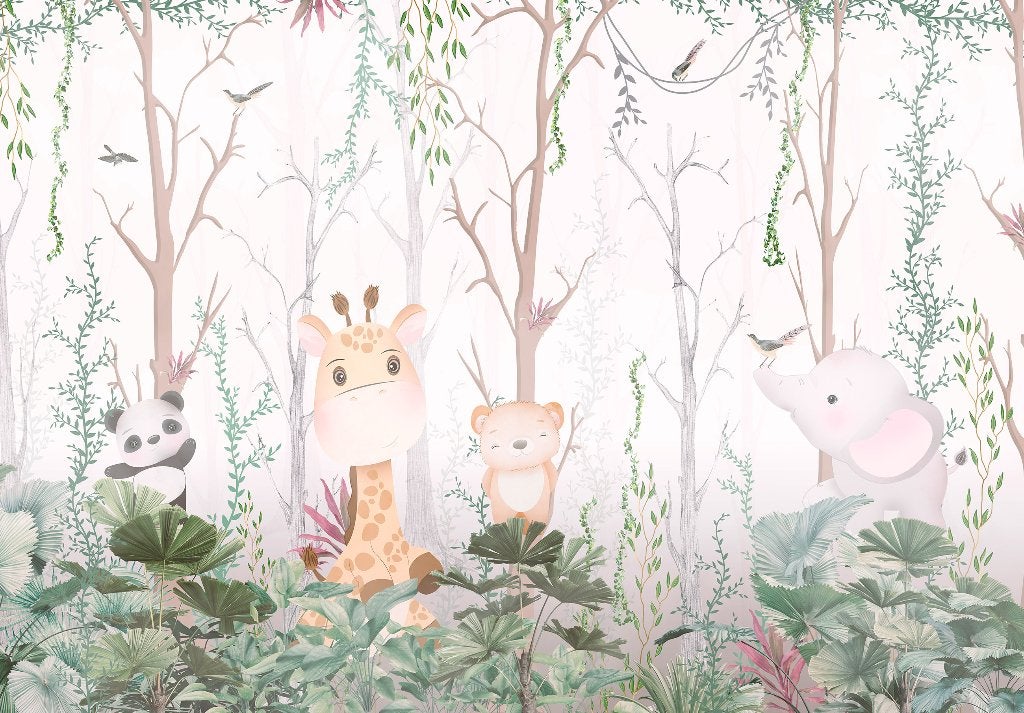Jungledieren behang Dreamland, babykamer, kinderkamer behang, Kinderen en Baby's, Verzenden, Nieuw, Wanddecoratie
