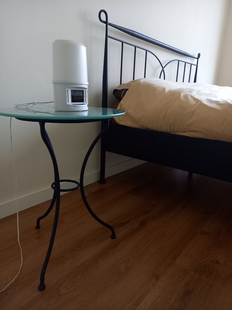 Bed, Ophalen, Gebruikt, Blauw, 140 cm