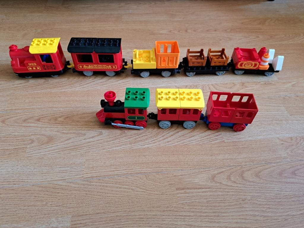 Grote Lego Duplo set: elektrische trein, stoomlocomotief, Ophalen of Verzenden, Zo goed als nieuw, Duplo
