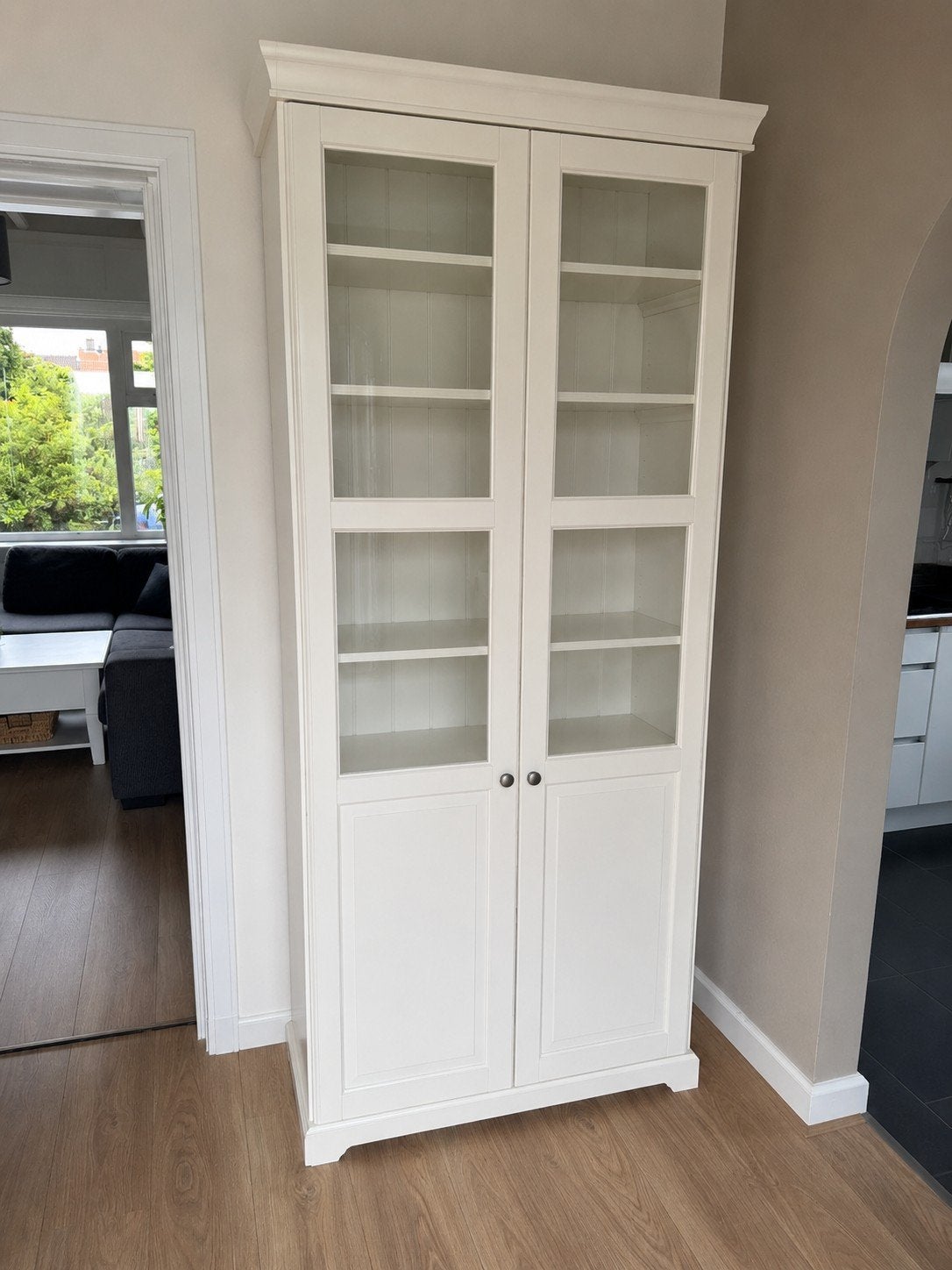 IKEA LIATORP vitrinekast, Ophalen, 50 tot 100 cm, Klassiek, Landelijk, 25 tot 50 cm