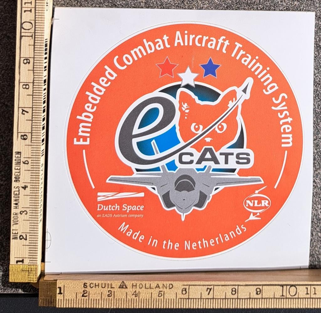 E-Cats sticker Embedded Combat Aircraft Training System, Ophalen of Verzenden, Zo goed als nieuw