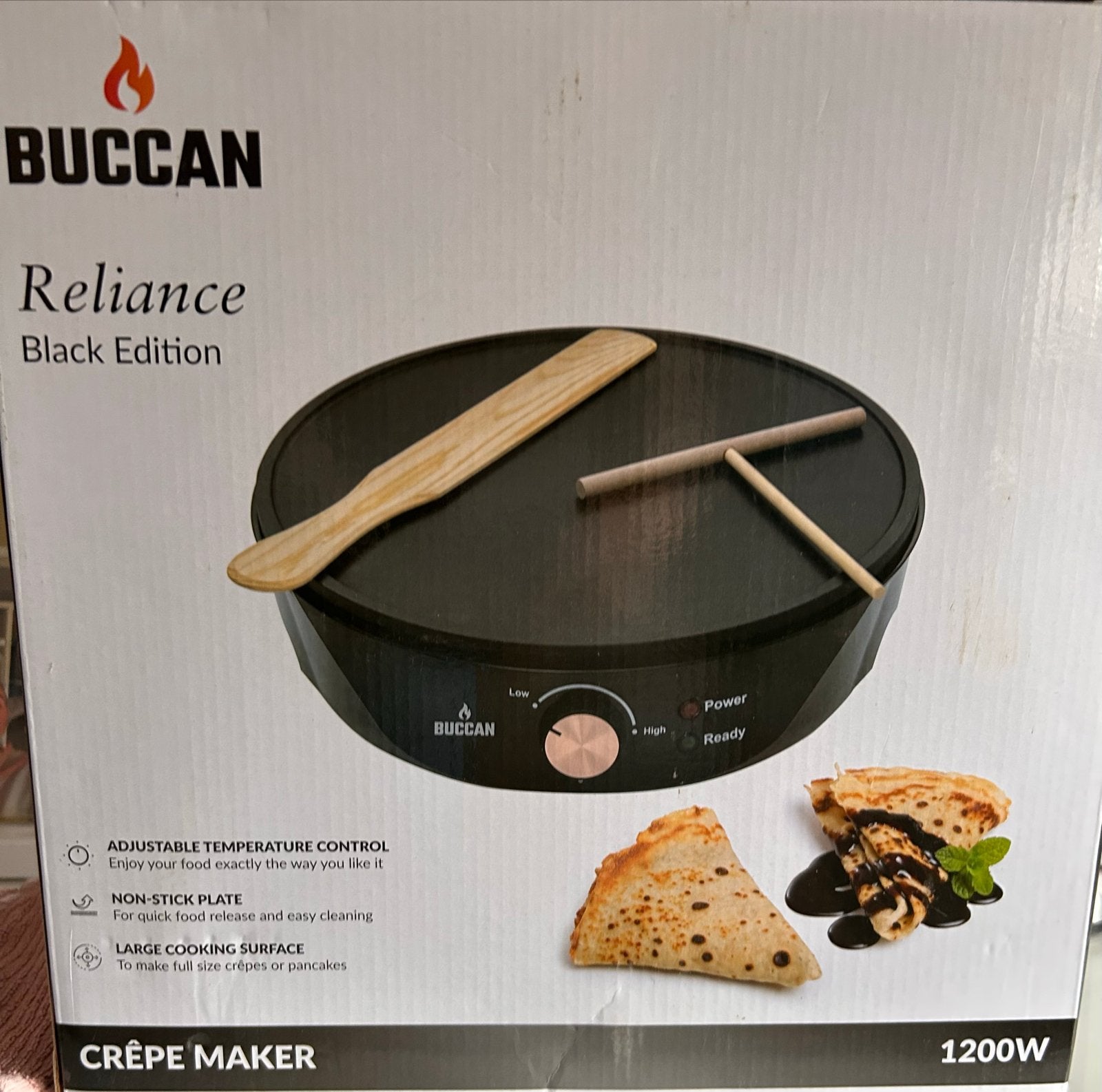 BUCCAN Crêpe Maker - Reliance Black Edition, Ophalen of Verzenden, Zo goed als nieuw