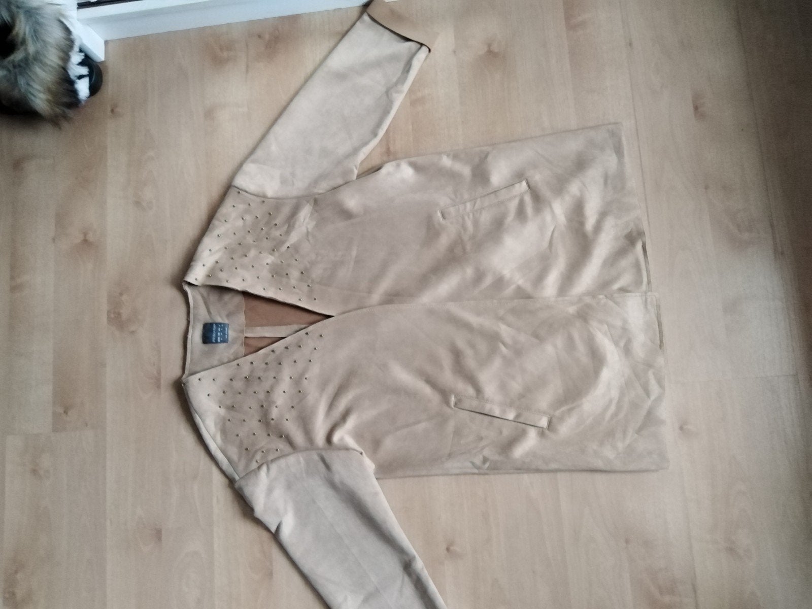 beige blouse wijd model, Kleding | Dames, Ophalen of Verzenden, Zo goed als nieuw, Maat 42/44 (L), Beige